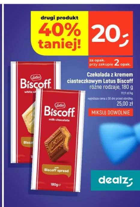 Czekolada z kremem ciasteczkowym Lotus Biscoff milk chocolate +1 wariant