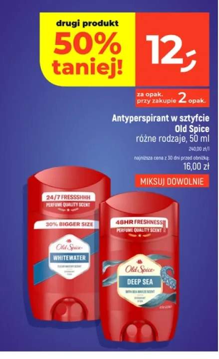 Antyperspirant w sztyfcie Old Spice Whitewater +1 wariant