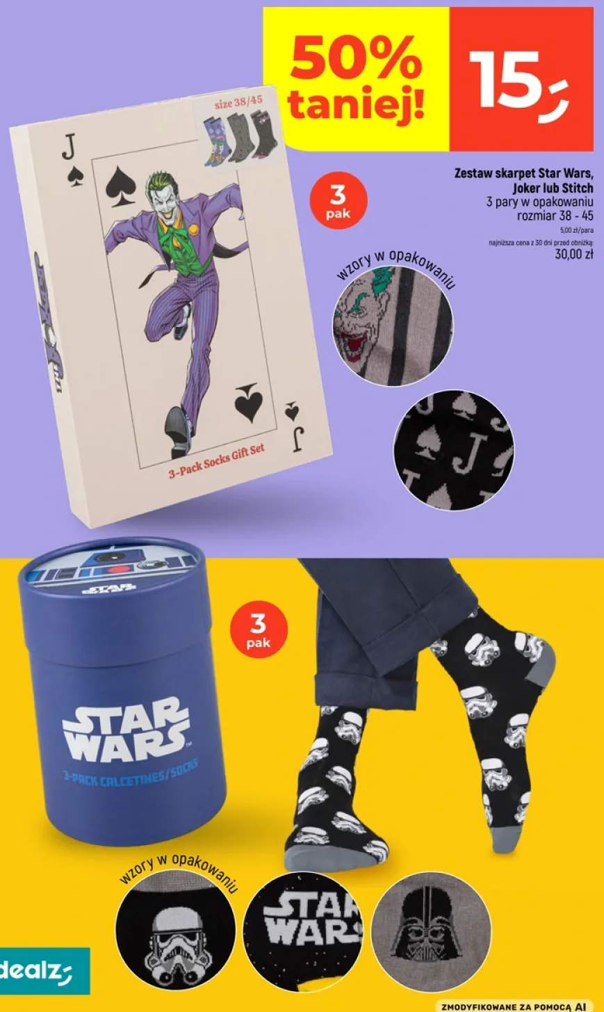 Zestaw skarpet Star Wars 3-pak +2 warianty