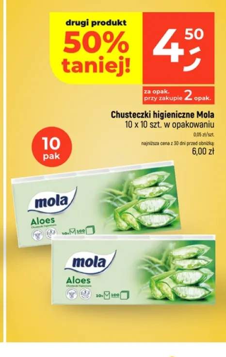Chusteczki higieniczne Mola 10-pak