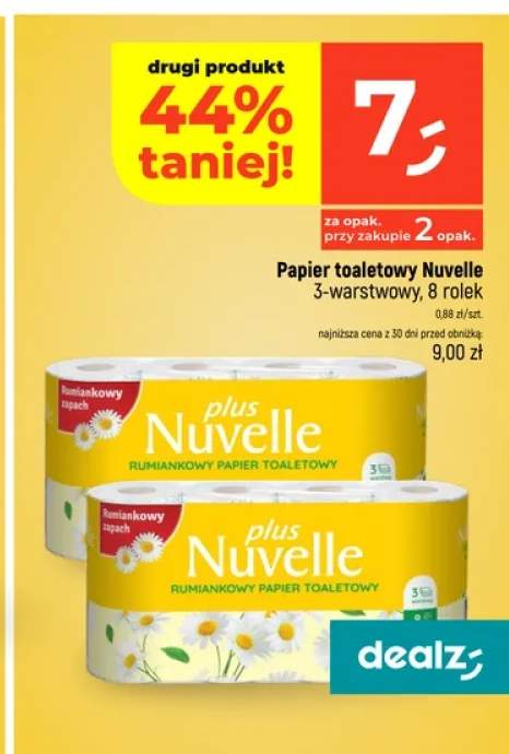 Papier toaletowy Nuvelle 3-warstwowy 8-pak