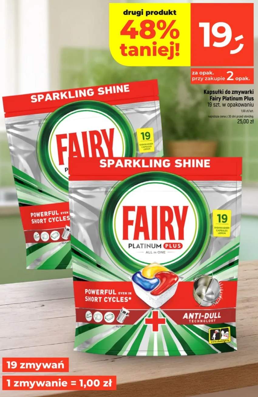 Kapsułki do zmywarki Fairy Platinum Plus