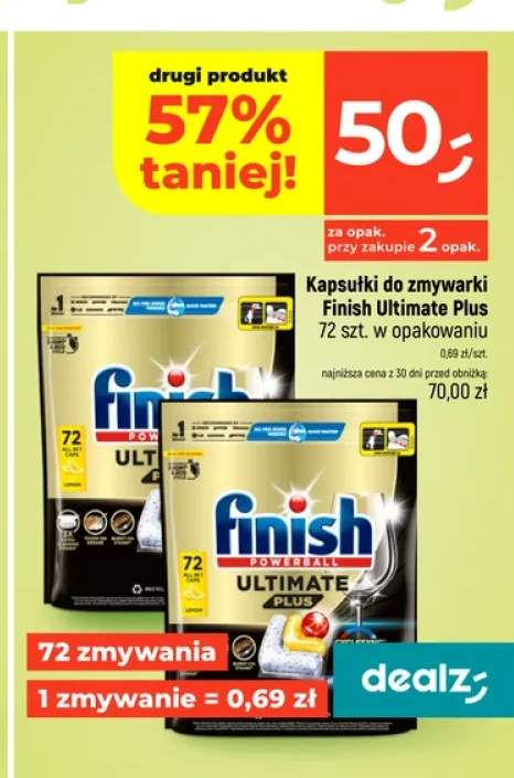 Kapsułki do zmywarki Finish Ultimate Lemon +1 wariant