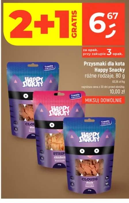 Przysmaki dla kota Happy Snacky Clouds duck kaczka +1 wariant
