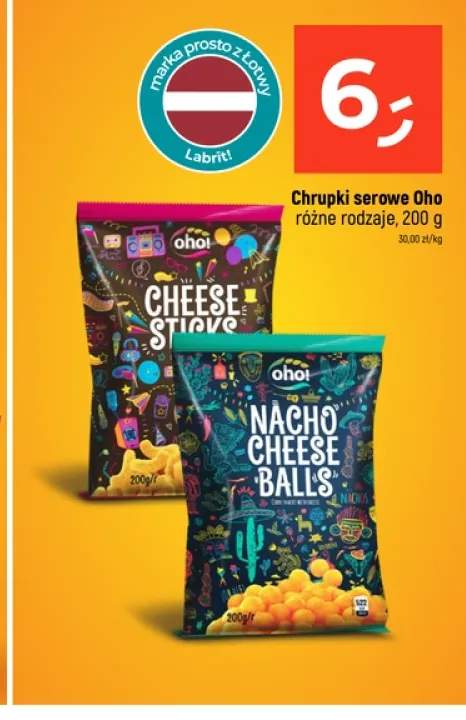 Chrupki serowe Oho Cheese Sticks +1 wariant