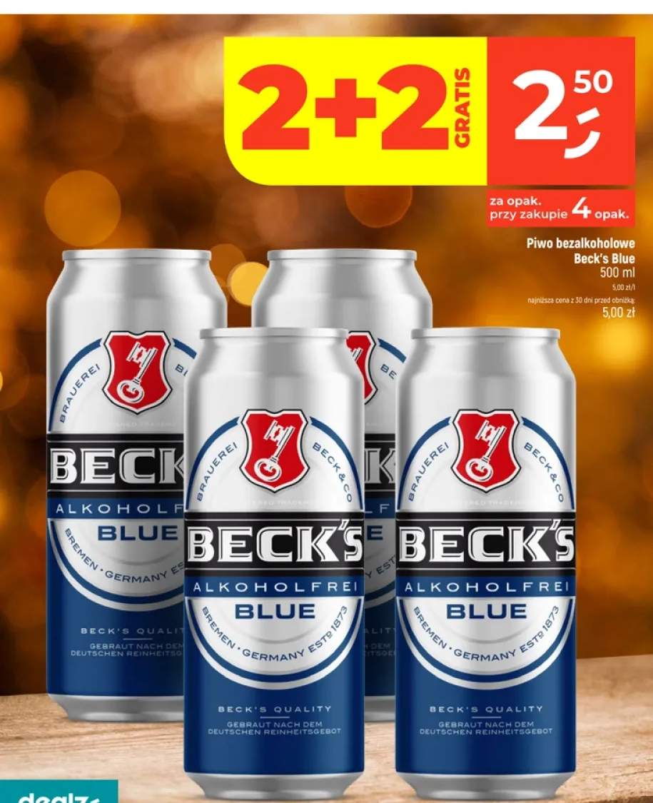 Piwo bezalkoholowe Beck's Blue
