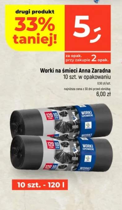 Worki na śmieci 120 l Anna Zaradna