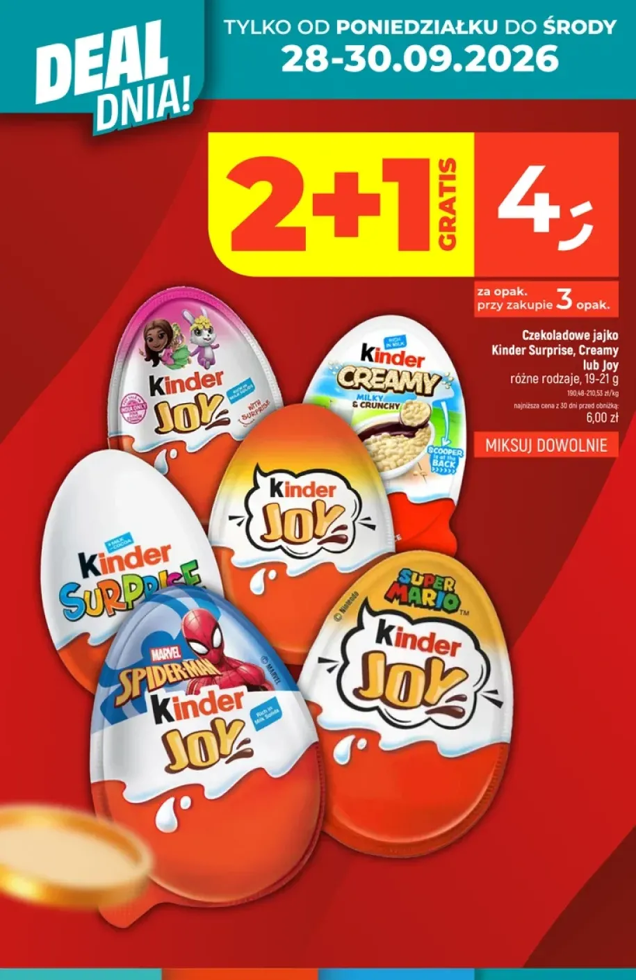 Czekoladowe jajko Kinder Joy +2 warianty