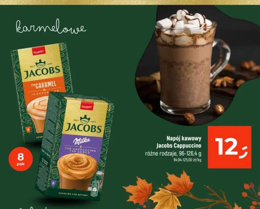 Kawa rozpuszczalna Napój kawowy Jacobs Cappuccino karmelowe +1 wariant