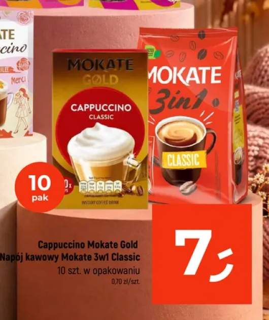 Kawa rozpuszczalna Cappuccino Mokate Gold Classic +1 wariant