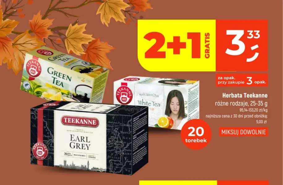 Herbata Teekanne Earl Grey +2 warianty