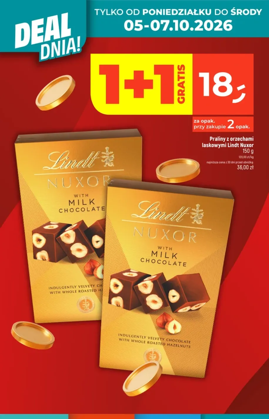 Praliny z orzechami laskowymi Lindt Nuxor