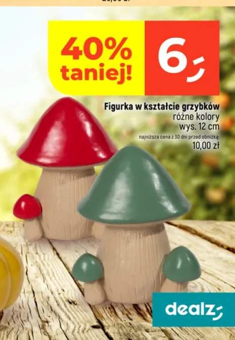 Figurka w kształcie grzybków