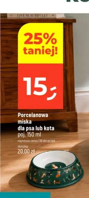 Porcelanowa miska dla psa lub kota 150 ml