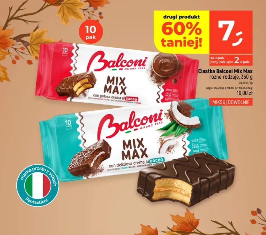 Ciastka Balconi Mix Max cacao +1 wariant