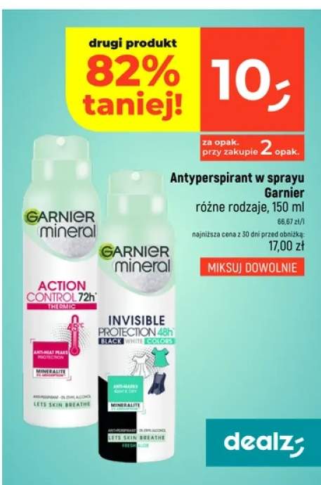 Antyperspirant w sprayu Garnier Mineral Action Control 72h +1 wariant