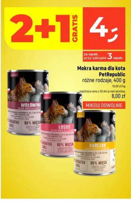 Mokra karma dla kota z wołowiną PetRepublic +2 warianty