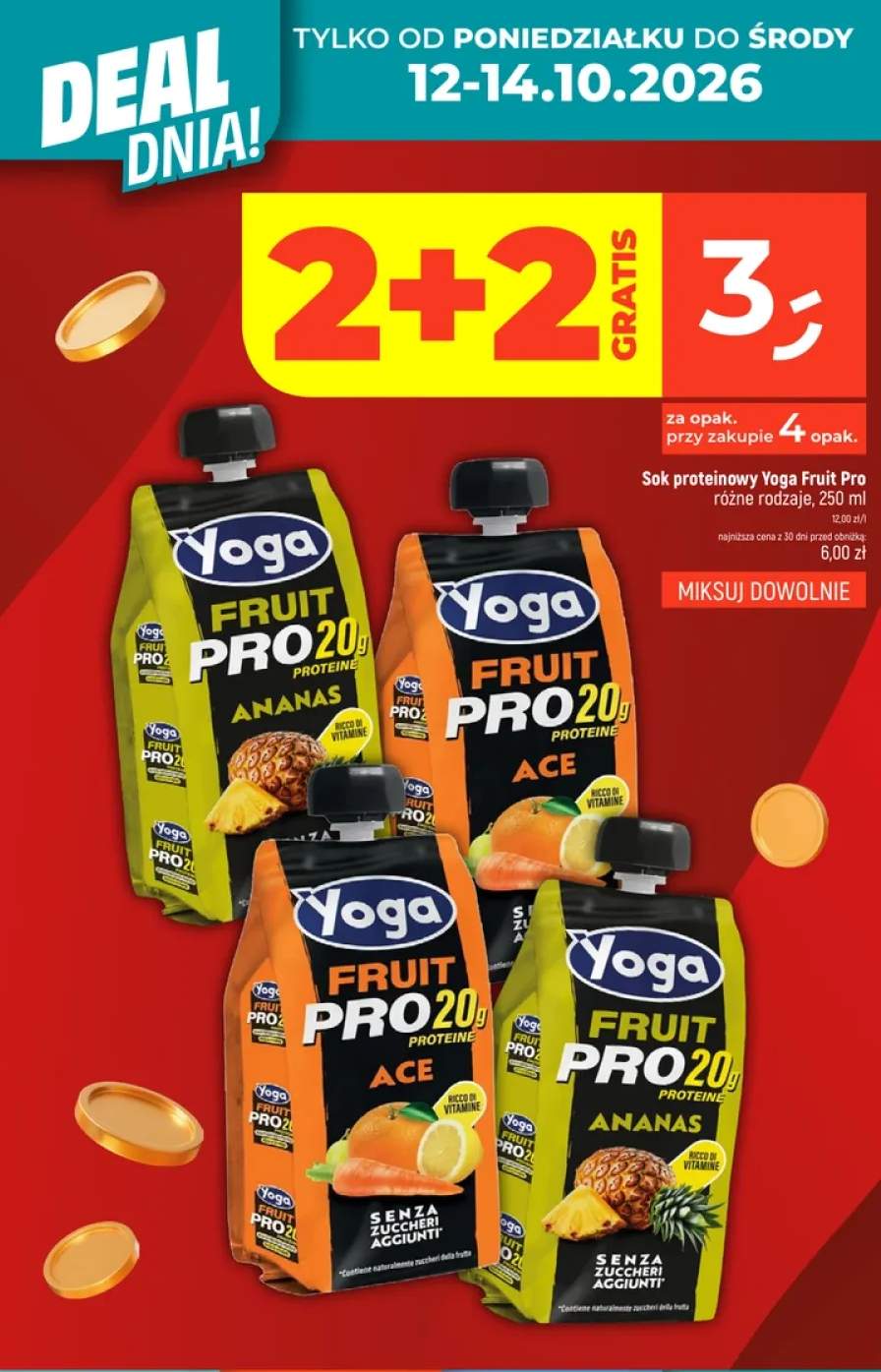 Sok proteinowy Yoga Fruit Pro ananas +1 wariant