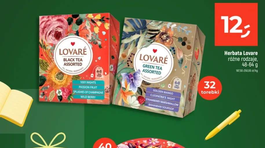 Herbata Lovare Green Tea Assorted +1 wariant