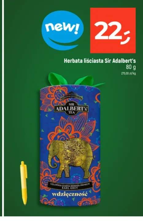 Herbata liściasta Sir Adalbert's Cejlońska czarna premium Earl Grey Wdzięczność