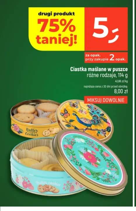 Ciastka maślane w puszce