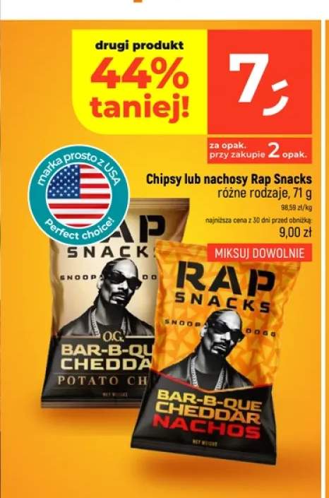 Nachosy Rap Snacks Snoop Dogg Bar-B-Que Cheddar +1 wariant