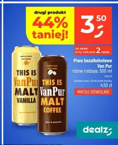 Piwo bezalkoholowe Van Pur Malt Coffee +1 wariant