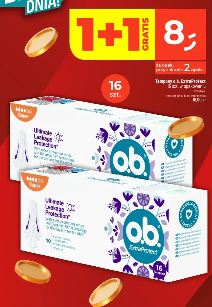 Tampony o.b. ExtraProtect Super 16-pak