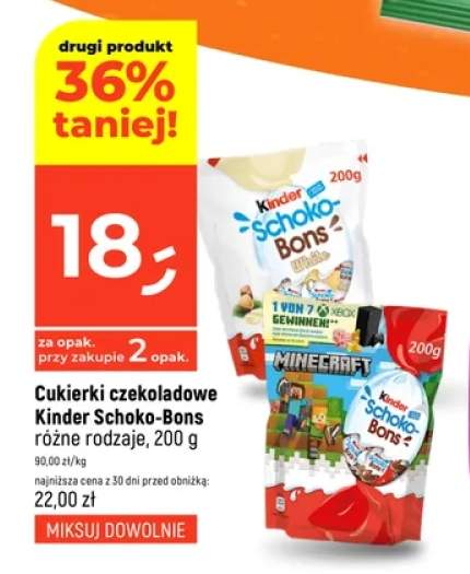 Cukierki czekoladowe Kinder Schoko-Bons White +1 wariant