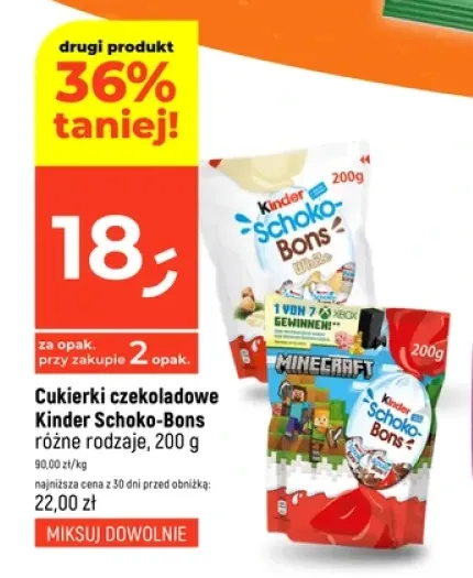 Cukierki czekoladowe Kinder Schoko-Bons White +1 wariant