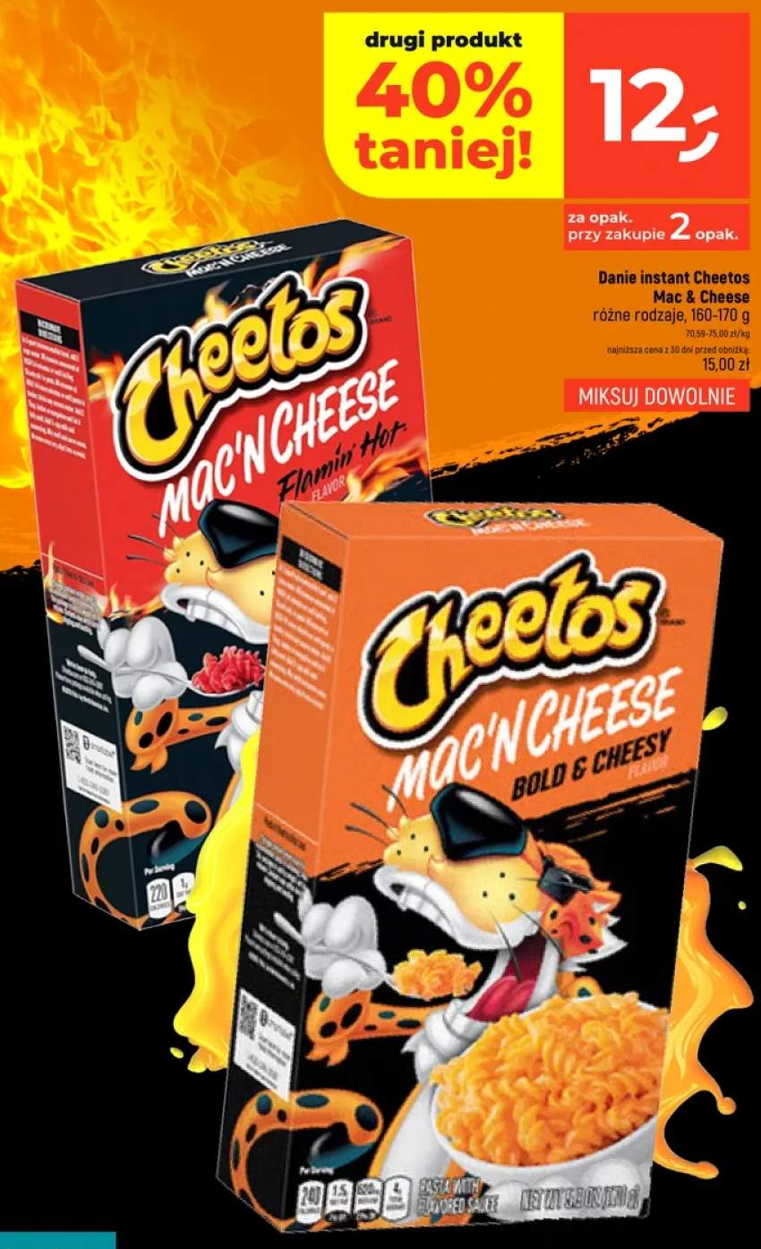 Danie instant Cheetos Mac & Cheese Flamin' Hot +1 wariant