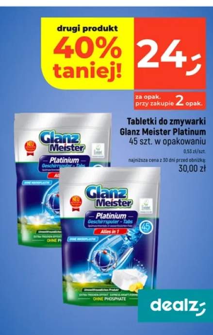 Tabletki do zmywarki Glanz Meister Platinum