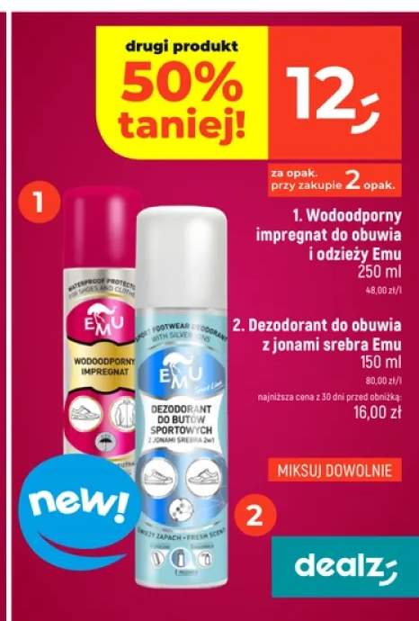 Wodoodporny impregnat do obuwia i odzieży Emu +1 wariant