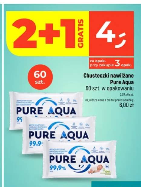 Chusteczki nawilżane Pure Aqua 99% wody +1 wariant