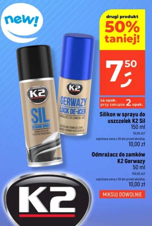 Silikon w sprayu do uszczelek K2 Sil +1 wariant