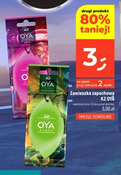 Zawieszka zapachowa K2 Oya Cola +1 wariant