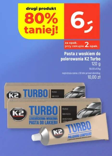 Pasta z woskiem do polerowania K2 Turbo