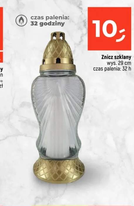 Znicz szklany czas palenia 32h
