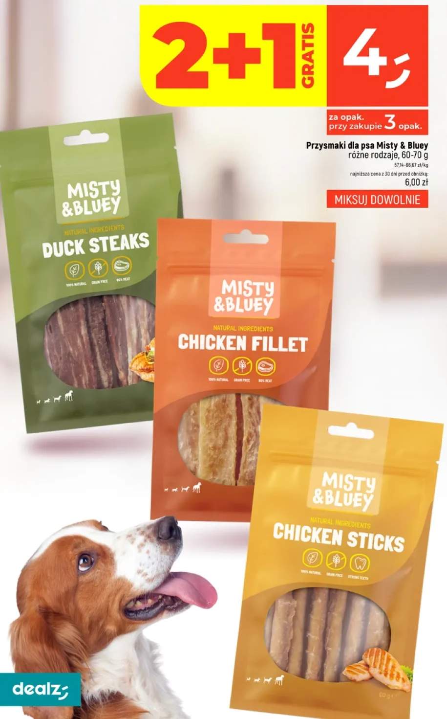 Przysmaki dla psa Misty & Bluey Duck Steaks +2 warianty
