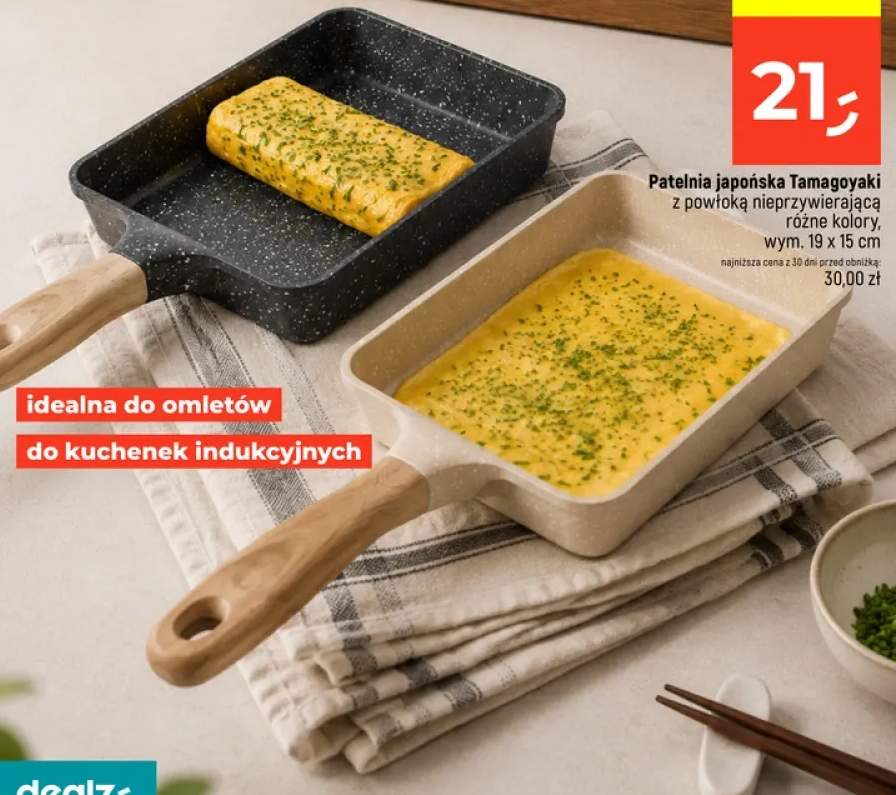 Patelnia japońska Tamagoyaki z powłoką nieprzywierającą