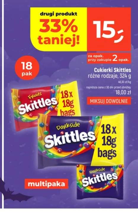 Cukierki Skittles 18-pak