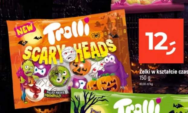 Żelki w kształcie czaszek Trolli
