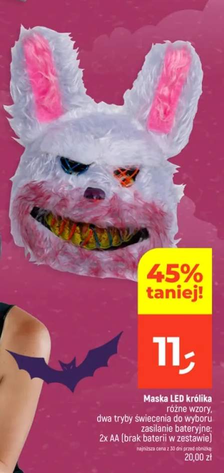 Maska LED królika