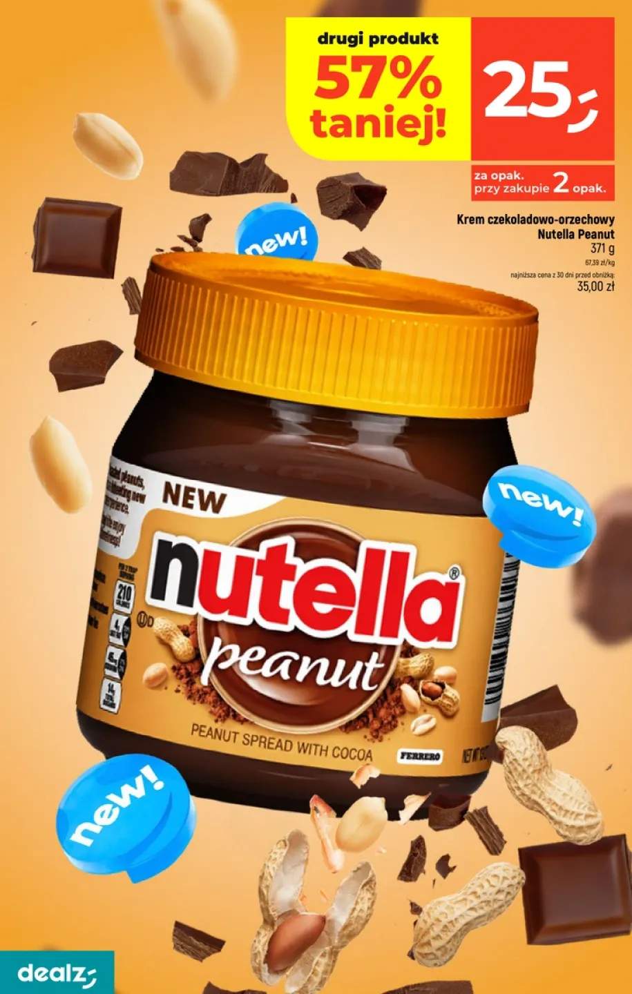 Krem czekoladowo-orzechowy Nutella Peanut