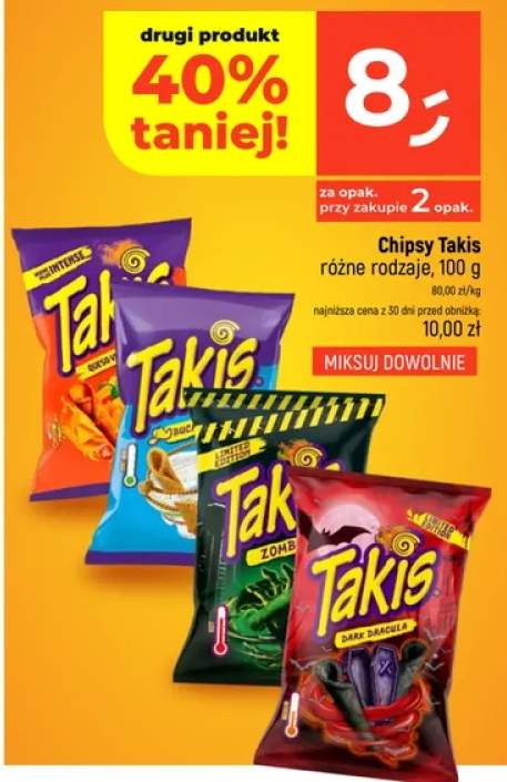 Chipsy Takis Queso +3 warianty