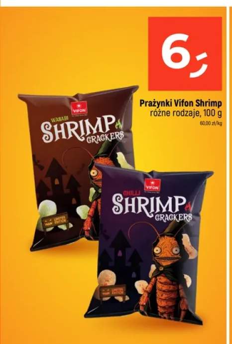 Prażynki Vifon Shrimp wasabi +1 wariant