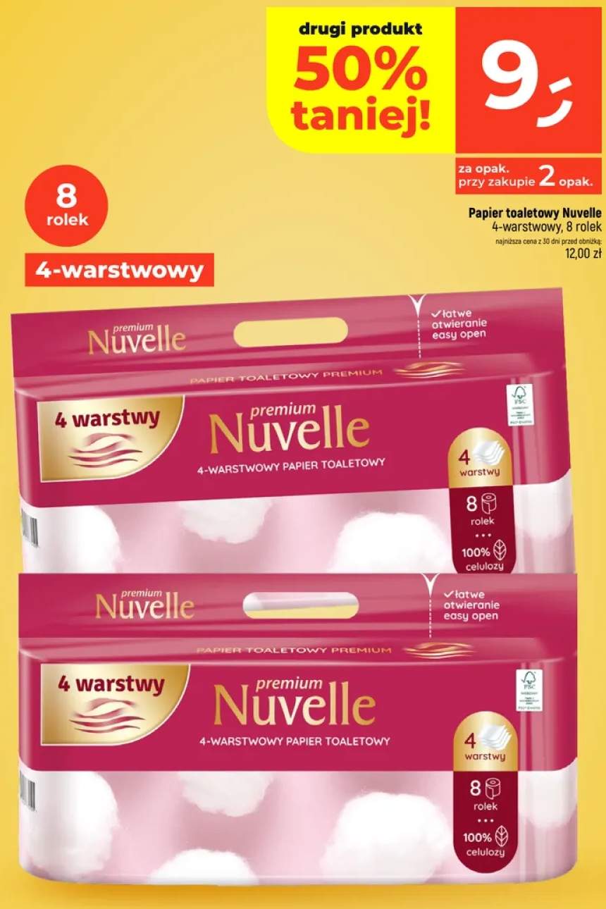 Papier toaletowy Nuvelle 4-warstwowy 8-pak