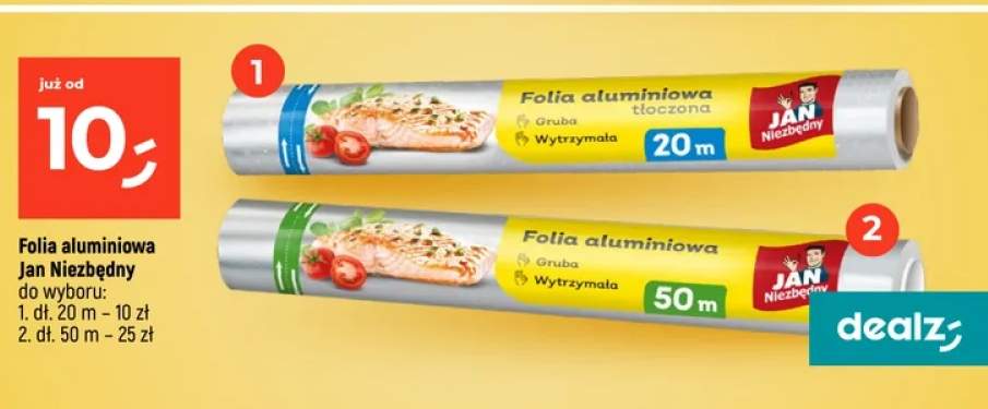 Folia aluminiowa Jan Niezbędny 20 m +1 wariant