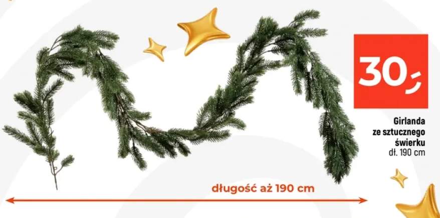 Girlanda ze sztucznego świerku 190 cm