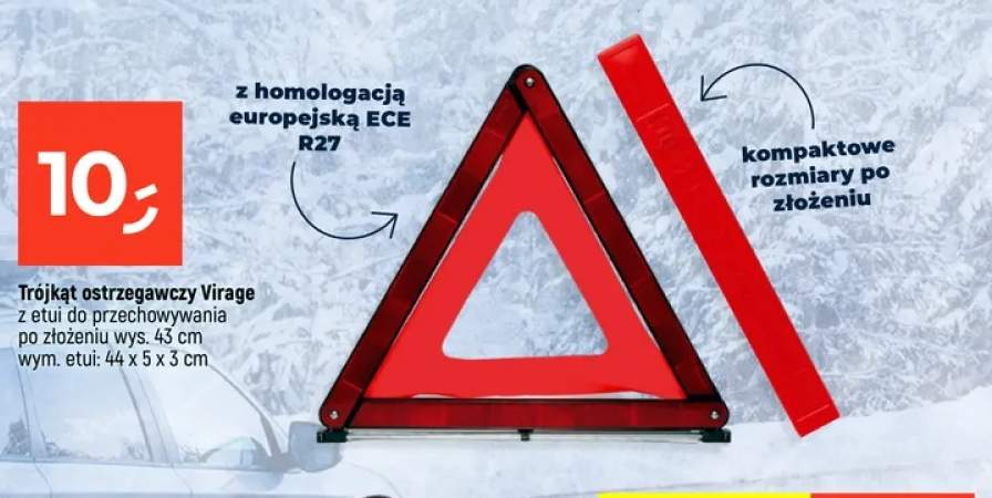 Trójkąt ostrzegawczy Virage z etui do przechowywania